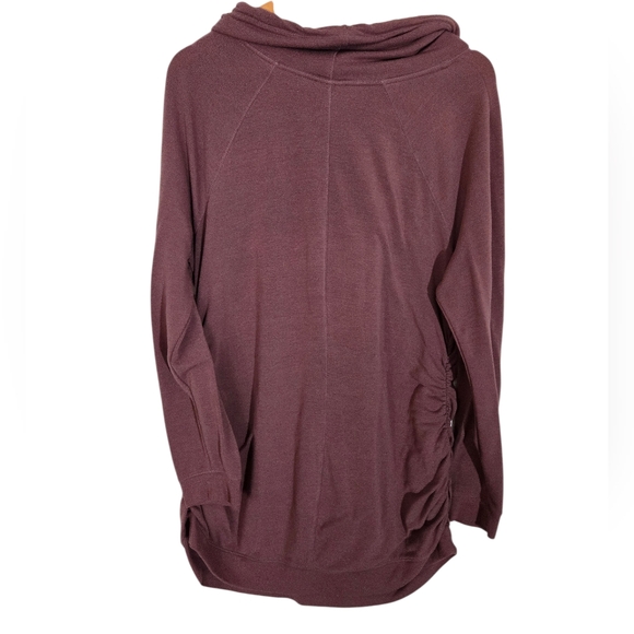 Isabel Maternity by Ingrid & Isabel Burgundy Cowl Neck Sweater Size XL - Picture 4 of 4